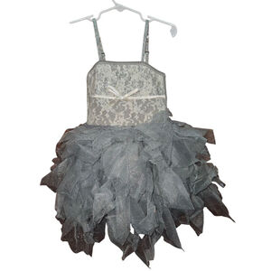 Girls Ooh La La Couture Formal Dress 4T Silver White NEW